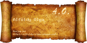 Alföldy Olga névjegykártya